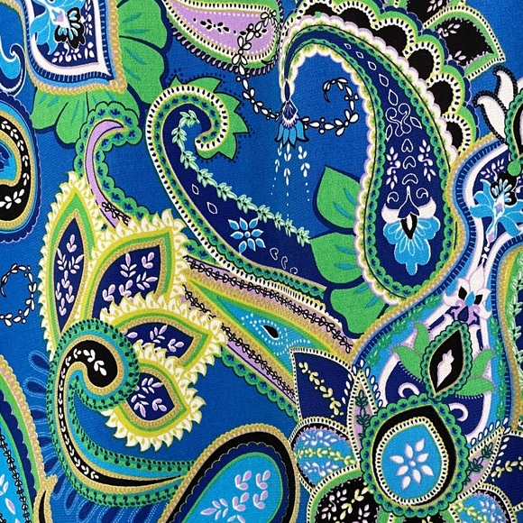 Laundry By Shelli Segal Blue and Green Paisley Dress - Picture 5 of 8
